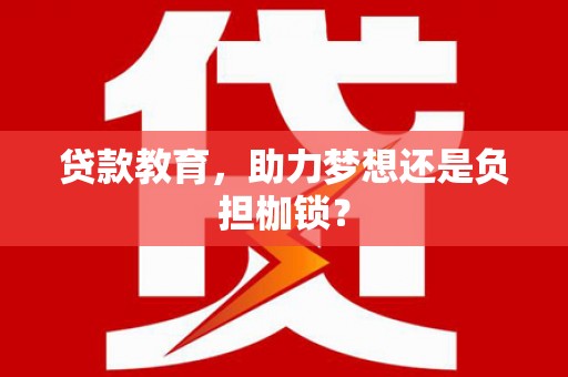 布袋贷款教育，助力梦想还是负担枷锁？