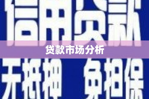 布袋贷款市场分析