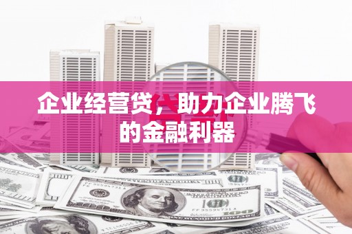 布袋企业经营贷，助力企业腾飞的金融利器