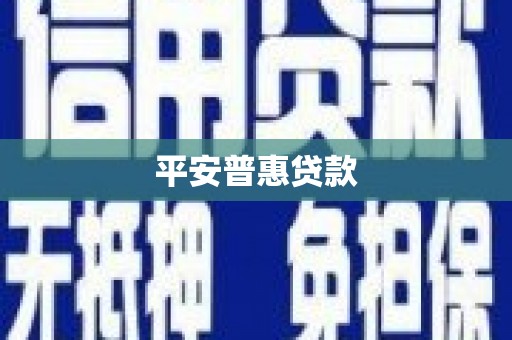 布袋平安普惠贷款