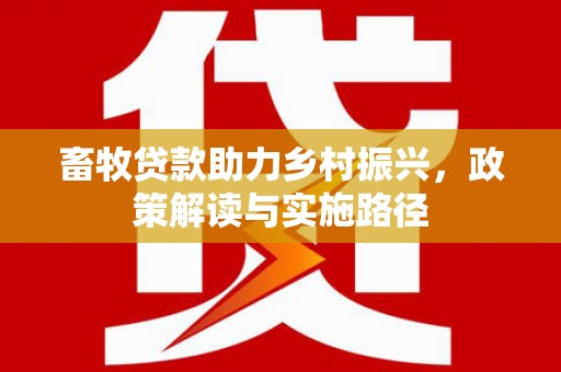 布袋畜牧贷款助力乡村振兴，政策解读与实施路径