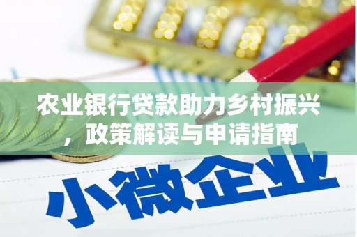 布袋农业银行贷款助力乡村振兴，政策解读与申请指南