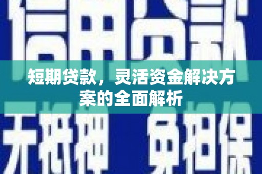 布袋短期贷款，灵活资金解决方案的全面解析