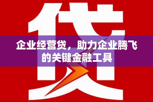 布袋企业经营贷，助力企业腾飞的关键金融工具