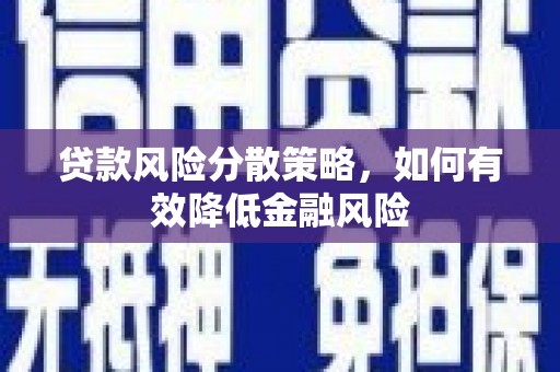 布袋贷款风险分散策略，如何有效降低金融风险