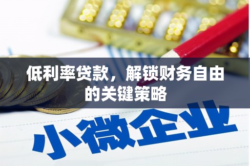 布袋低利率贷款，解锁财务自由的关键策略