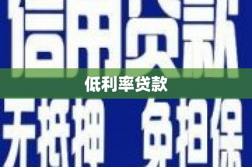 布袋低利率贷款