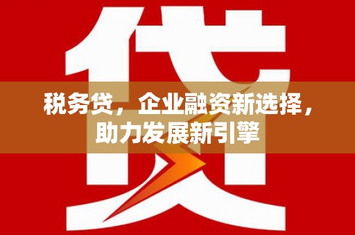 布袋税务贷，企业融资新选择，助力发展新引擎