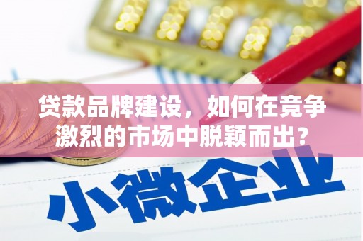 布袋贷款品牌建设，如何在竞争激烈的市场中脱颖而出？