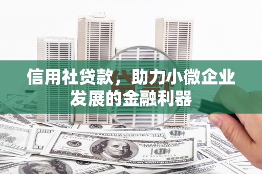 布袋信用社贷款，助力小微企业发展的金融利器