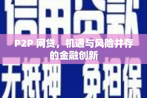 布袋P2P 网贷，机遇与风险并存的金融创新