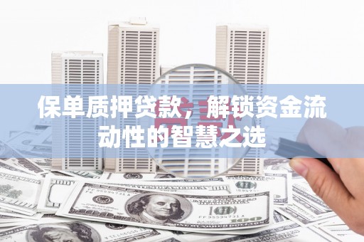 布袋保单质押贷款，解锁资金流动性的智慧之选